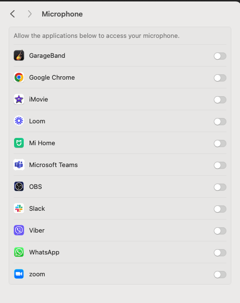 mac setting